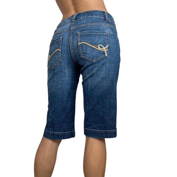 Vintage y2k Smart Set Jean - Denim Bermuda Shorts - Size 29 - Picture 5 of 9